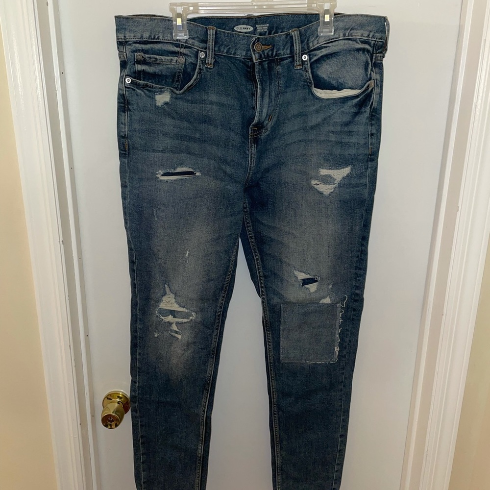 Old Navy Relaxed Slim “Denim Patchwork” Jeans